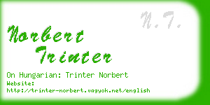 norbert trinter business card